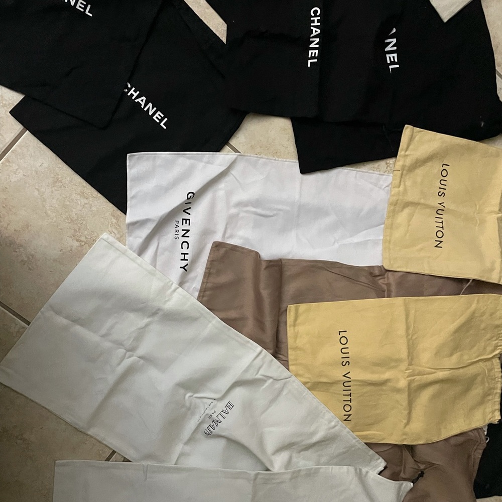 Designer dust bags